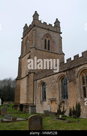 St. Mary`s Church, Temple Guiting, Gloucestershire, England, UK Stock Photo